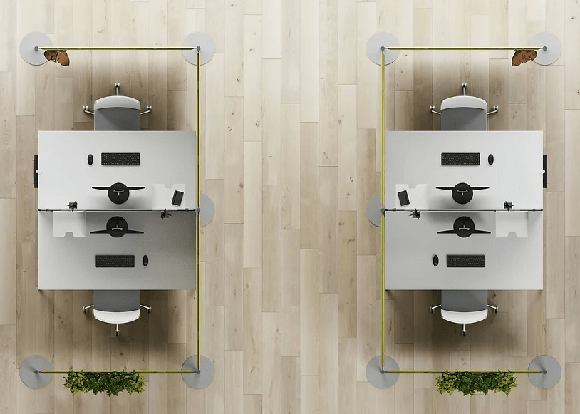 Pannelli acustici divisori Zen Privacy modalità pole - Steelbox - immagine 3